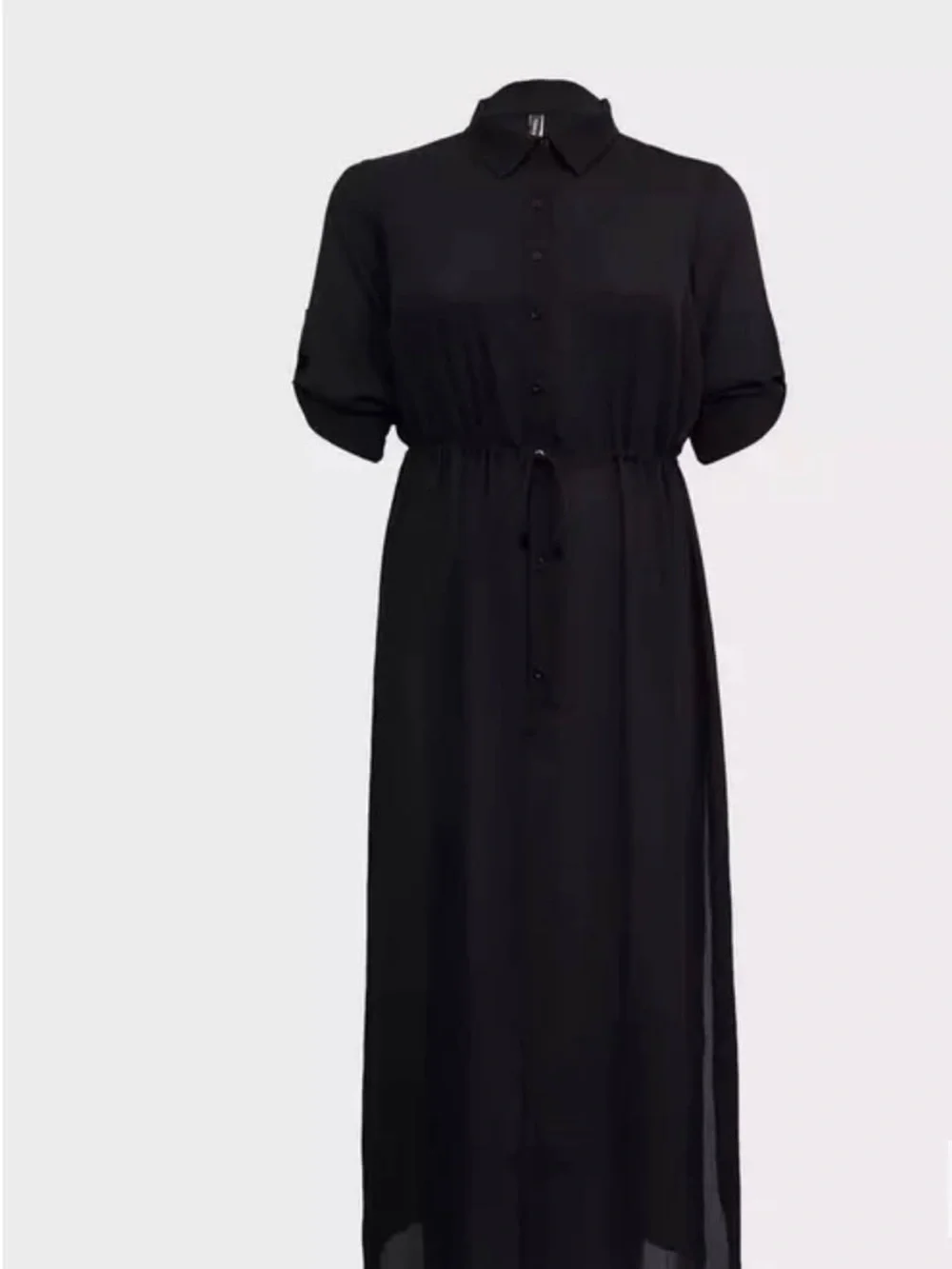 torrid NWT Black Long Button-Front Coverup